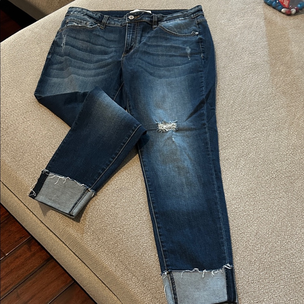 KanCan Dark Blue Distressed Jeans